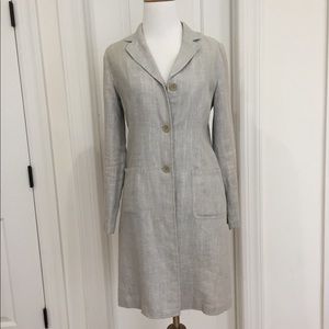 Vanessa Bruno Light Blue Linen Skirt Suit.